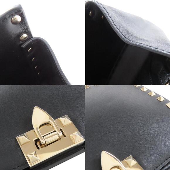 VALENTINO Black Leather Shoulder Bag - Picture 9 of 11